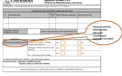 Zmena REKLAMAČNÉHO PORIADKU spol. Unipharma a.s. s účinnoťou od 1. apríla 2017